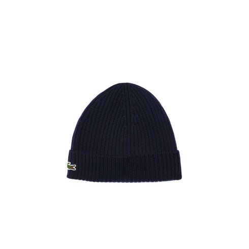 Cappello Uomo con risvolto sul fondo e coccodrillo applicato